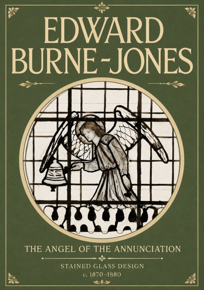 Edward Burne-Jones The Angel of the Annunciation (Stained Glass Design) No4 - Juliste