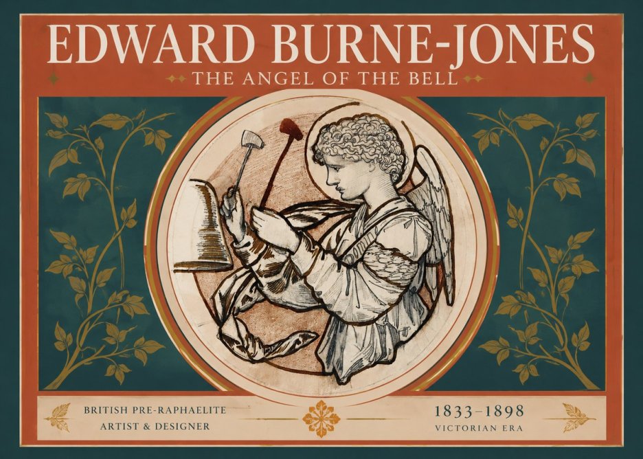 Edward Burne-Jones The Angel of the Bell No2 - Juliste