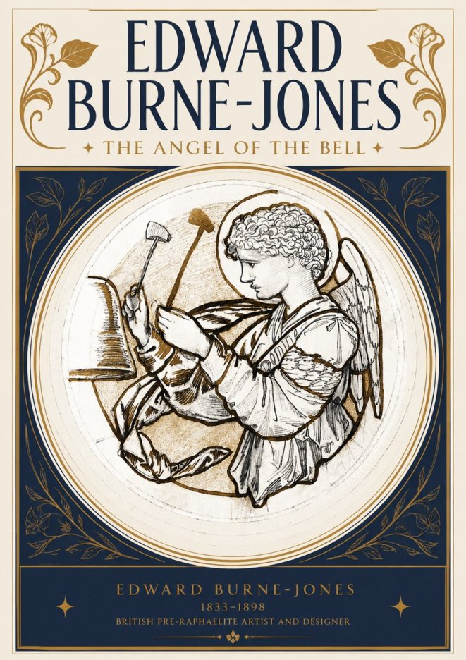 Edward Burne-Jones The Angel of the Bell No3 - Juliste