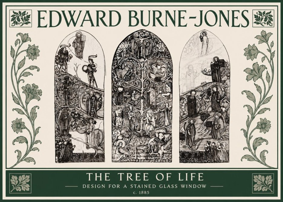 Edward Burne-Jones The Tree of Life No3 - Juliste