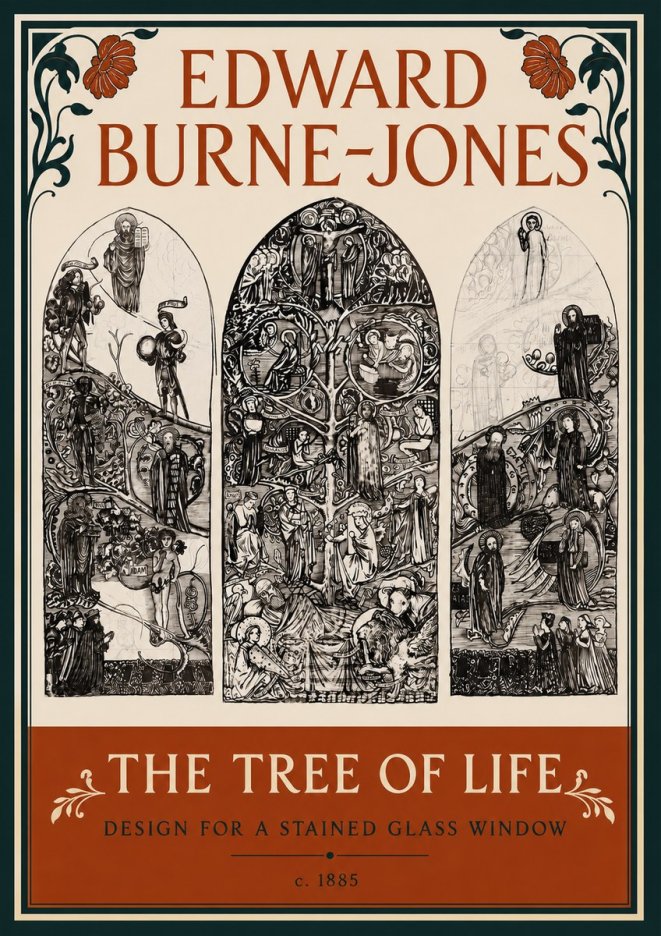 Edward Burne-Jones The Tree of Life No4 - Juliste