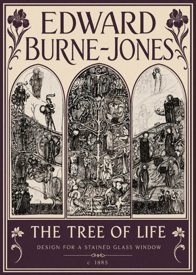 Edward Burne-Jones The Tree of Life No6 - Juliste