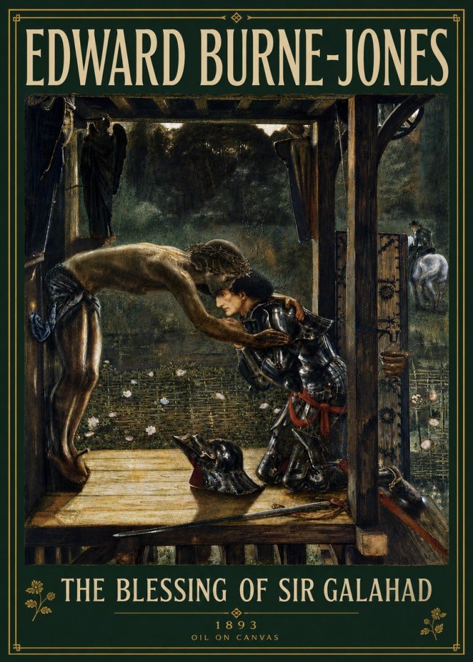 Edward Burne-Jones The Blessing of Sir Galahad No5 - Juliste