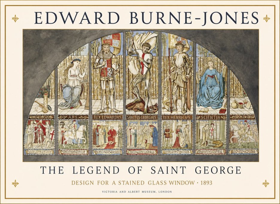 Edward Burne-Jones The Legend of Saint George No1 - Juliste