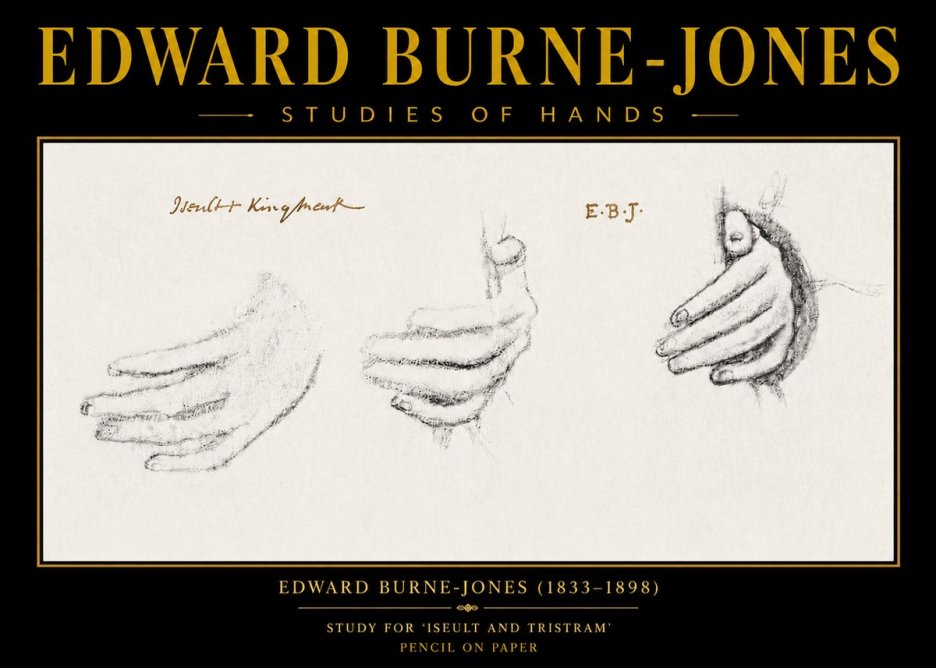 Edward Burne-Jones Study for 'Iseult and Tristram' No6 - Juliste