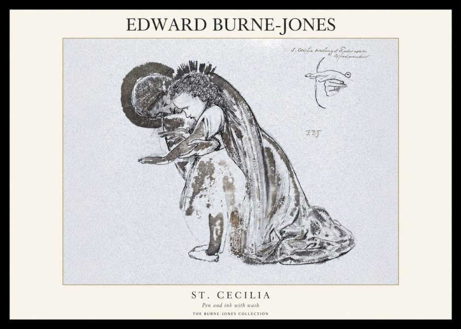 Edward Burne-Jones St. Cecilia No1 - Juliste