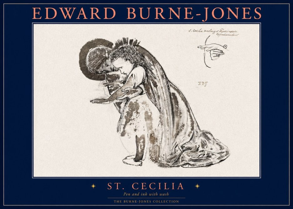 Edward Burne-Jones St. Cecilia No2 - Juliste