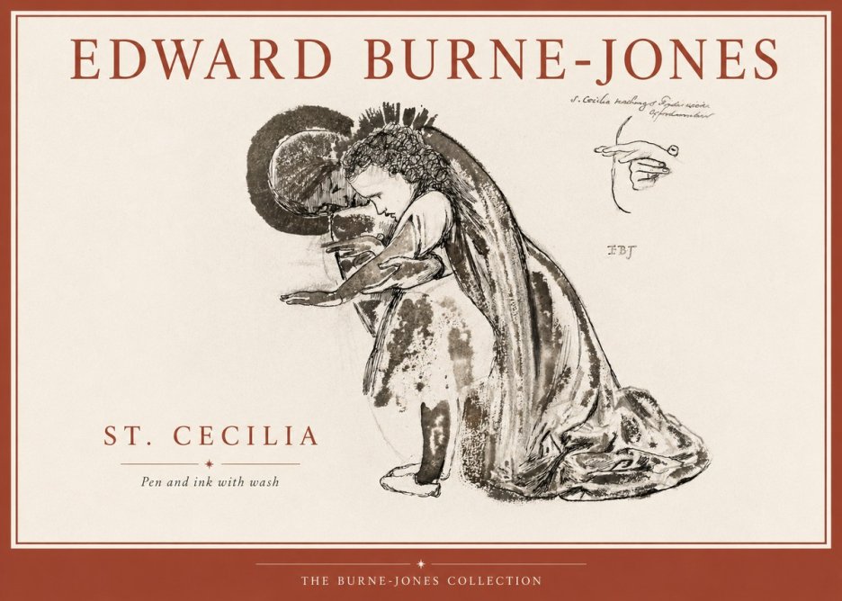 Edward Burne-Jones St. Cecilia No4 - Juliste