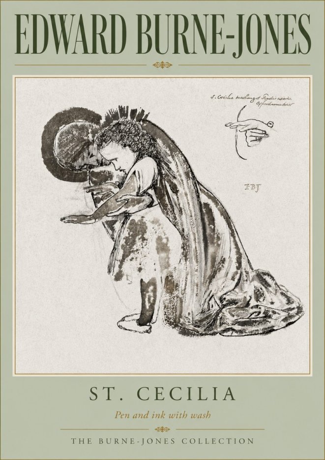 Edward Burne-Jones St. Cecilia No5 - Juliste