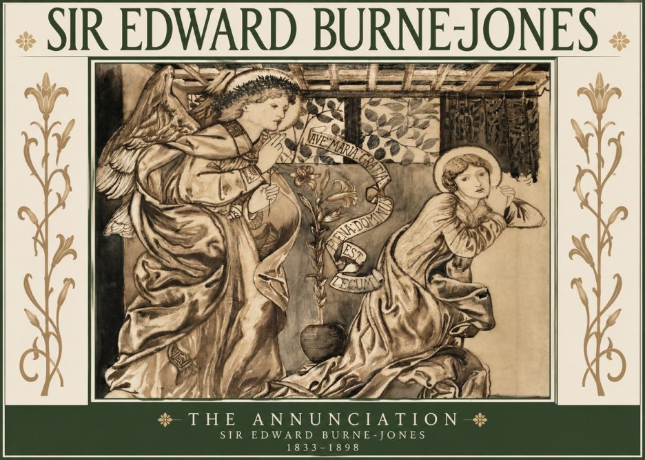Edward Burne-Jones The Annunciation II No3 - Juliste