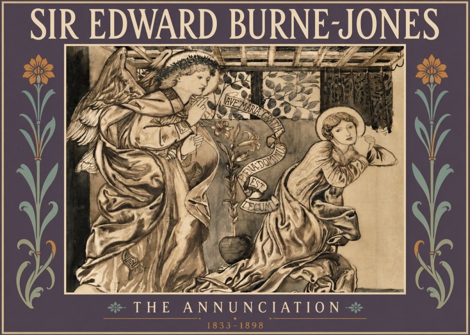 Edward Burne-Jones The Annunciation II No4 - Juliste
