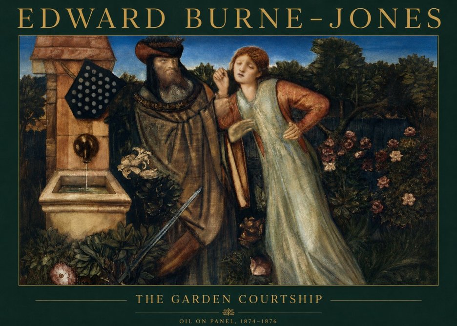 Edward Burne-Jones The Garden Courtship No2 - Juliste