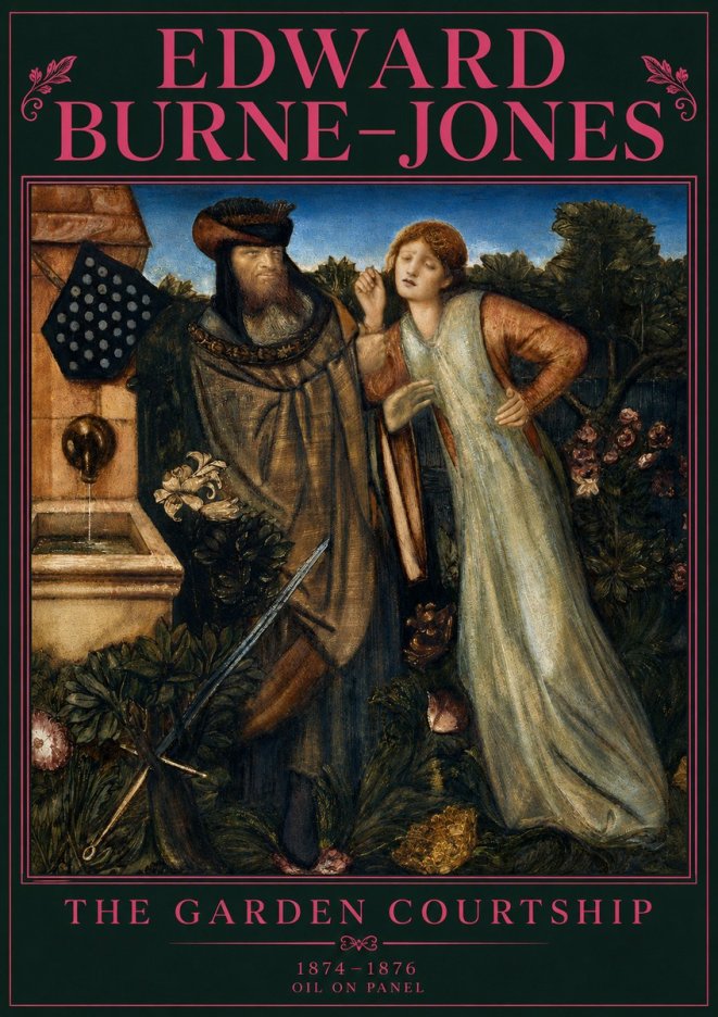 Edward Burne-Jones The Garden Courtship No4 - Juliste