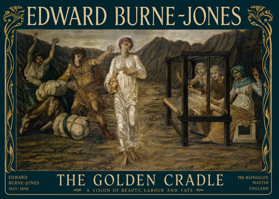 Edward Burne-Jones The Golden Cradle No4 - Juliste