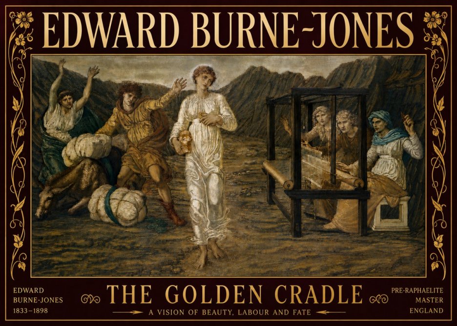 Edward Burne-Jones The Golden Cradle No6 - Juliste