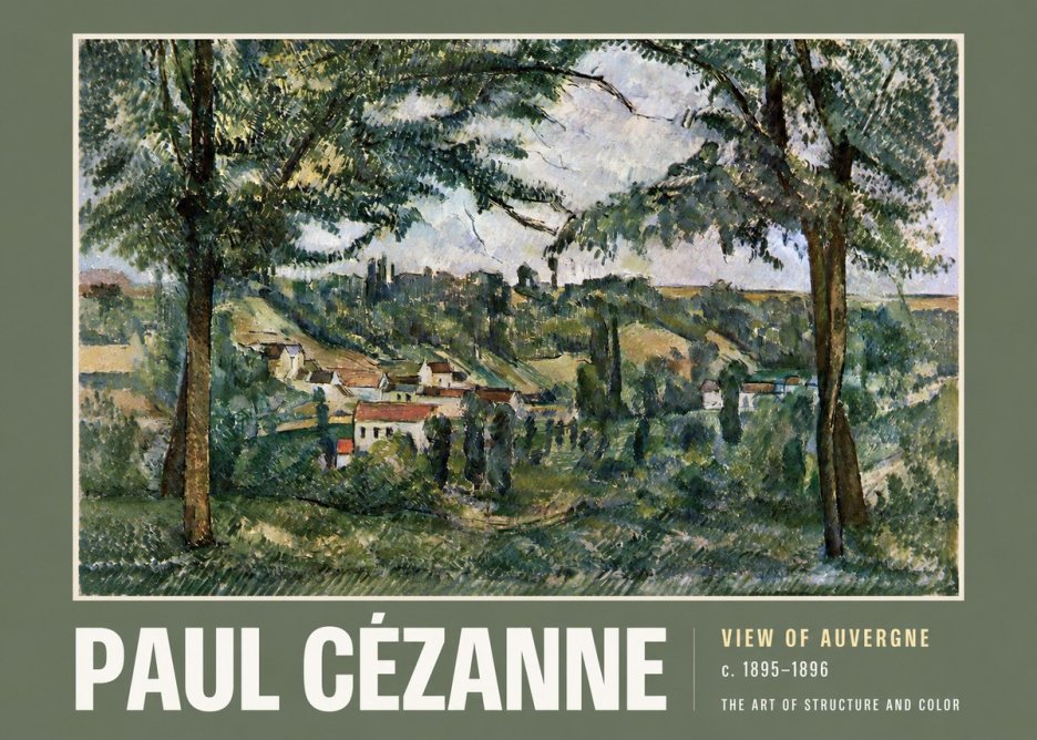 Paul Cézanne View of Auvergne No2 - Juliste