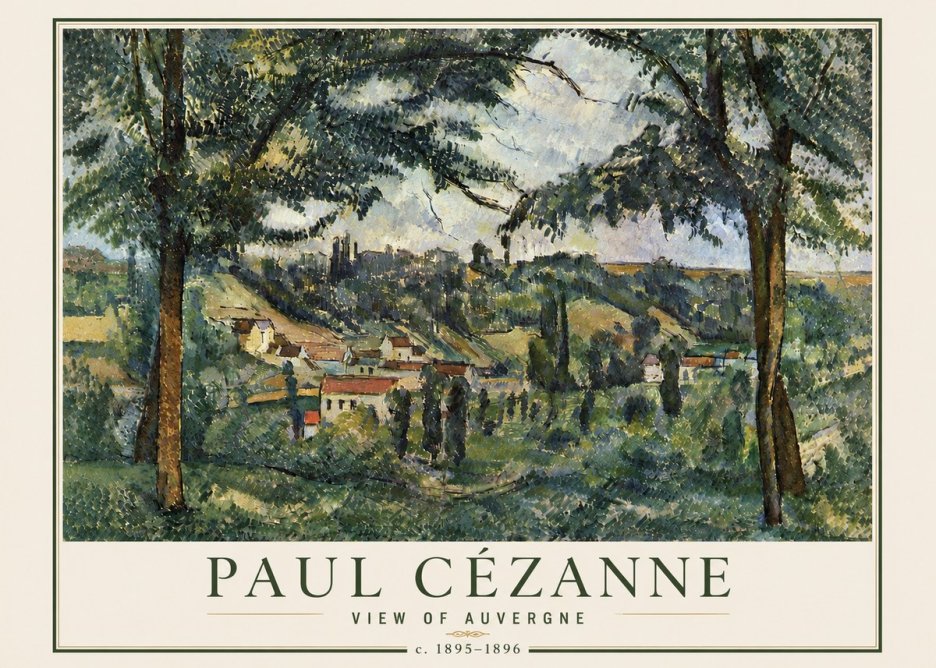 Paul Cézanne View of Auvergne No6 - Juliste