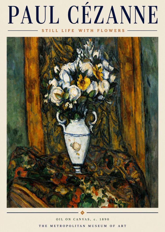 Paul Cézanne Still Life with Flowers No5 - Juliste