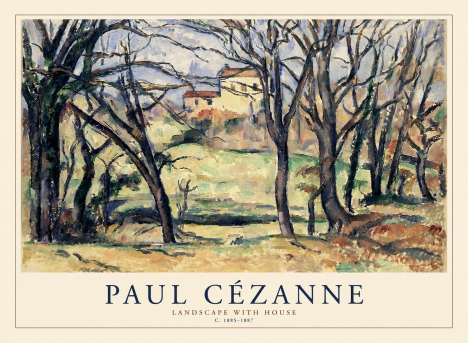 Paul Cézanne Landscape with House No1 - Juliste