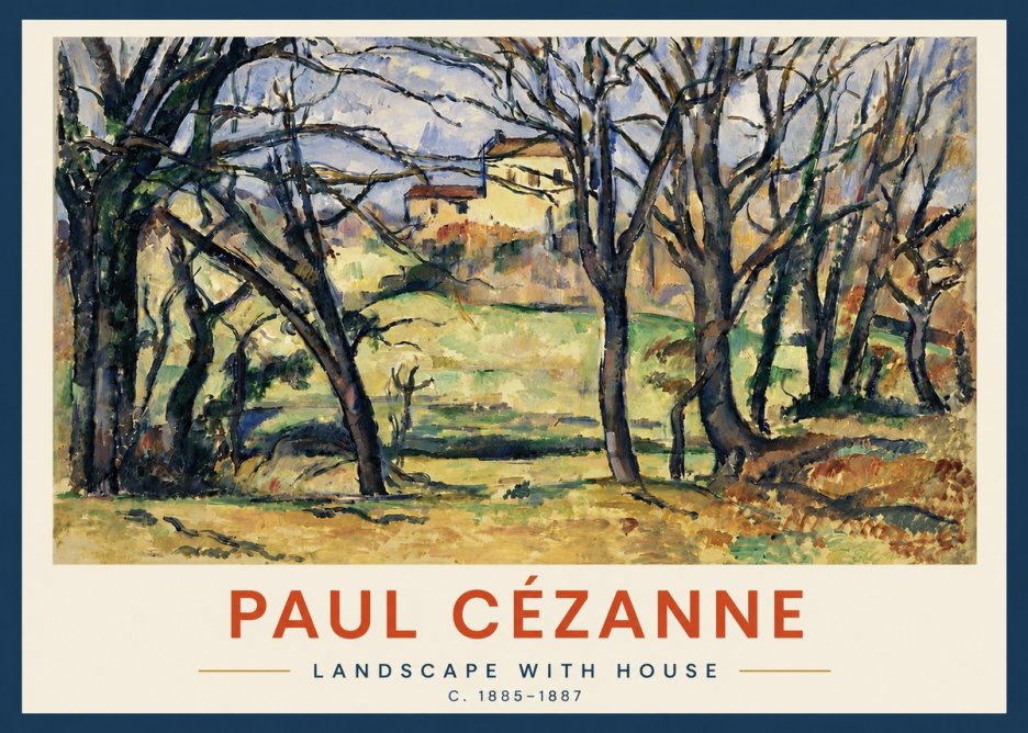 Paul Cézanne Landscape with House No5 - Juliste