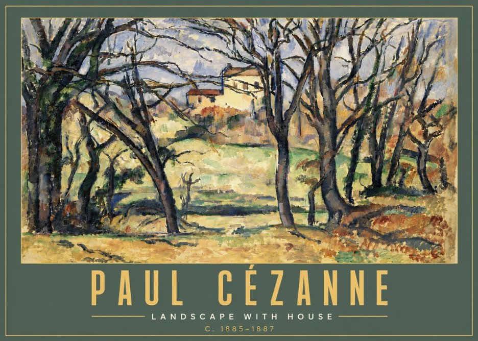 Paul Cézanne Landscape with House No6 - Juliste