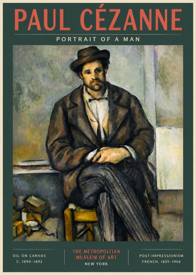 Paul Cézanne Portrait of a Man III No3 - Juliste