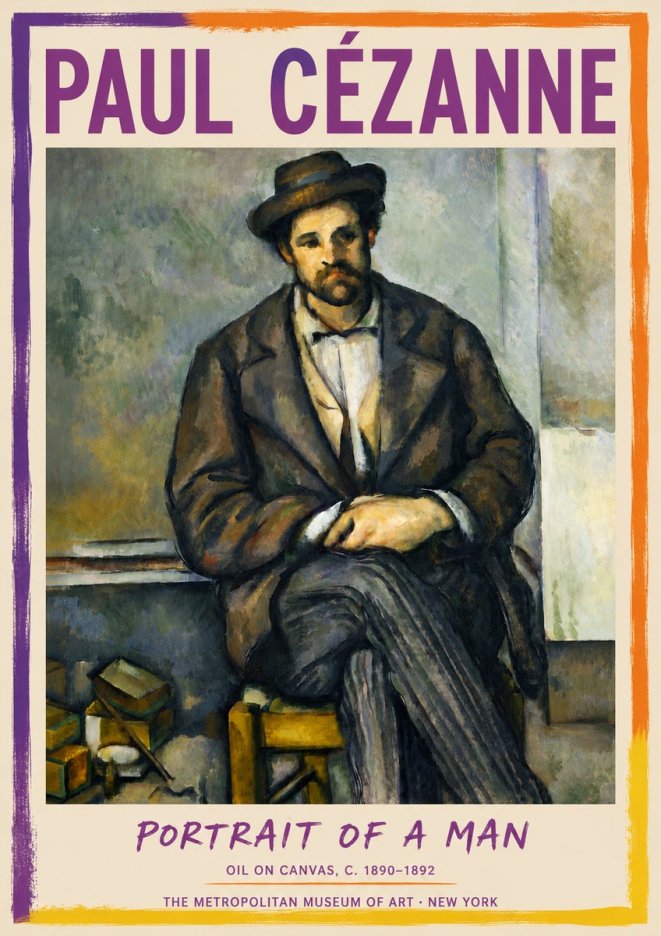Paul Cézanne Portrait of a Man III No4 - Juliste