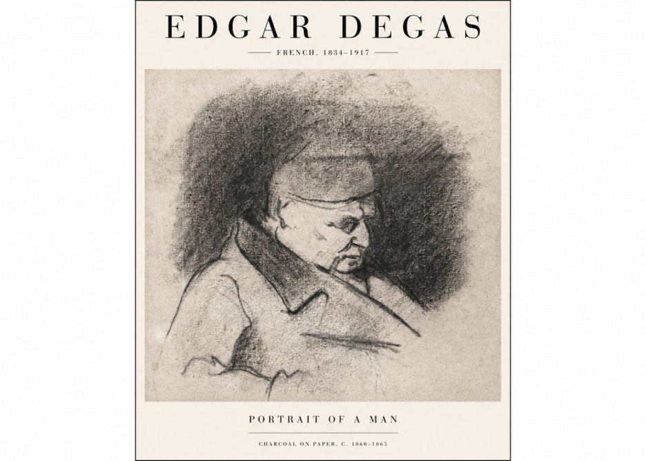 Edgar Degas Portrait of a Man No1 - Juliste