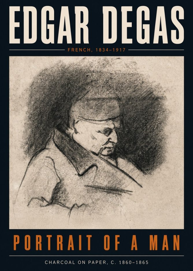 Edgar Degas Portrait of a Man No3 - Juliste