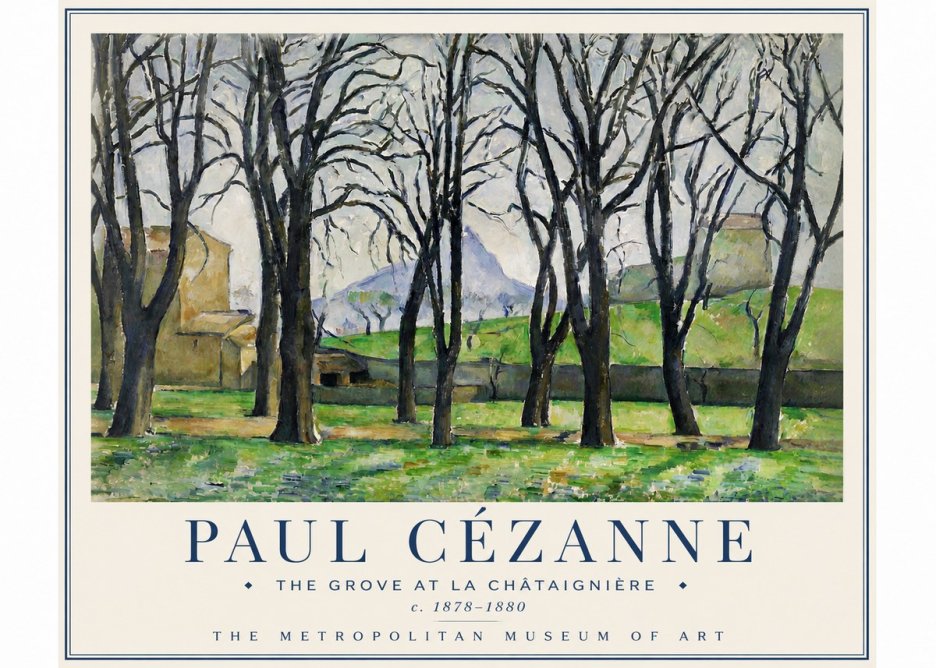 Paul Cézanne The Grove at La Châtaignière No3 - Juliste