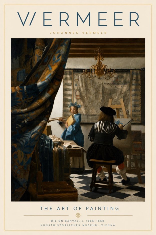 Vermeer The Art of Painting No4 - Juliste