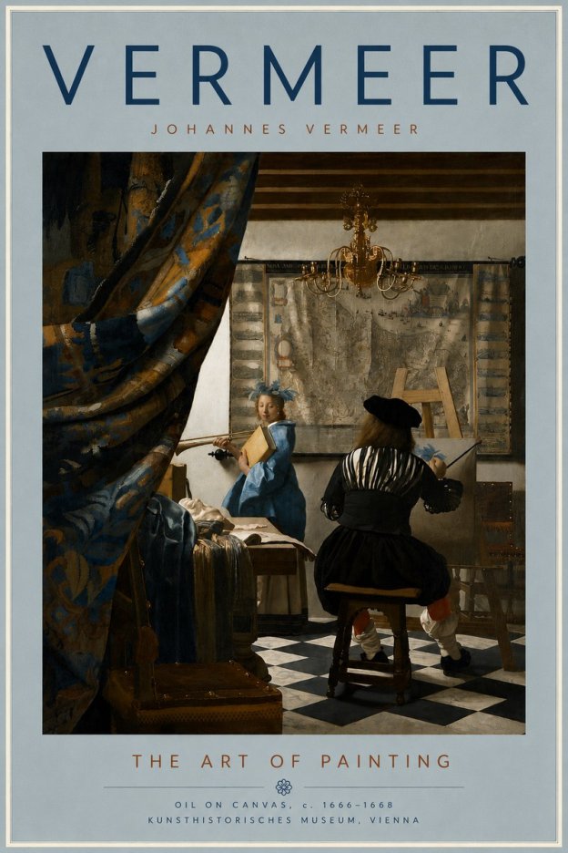 Vermeer The Art of Painting No5 - Juliste