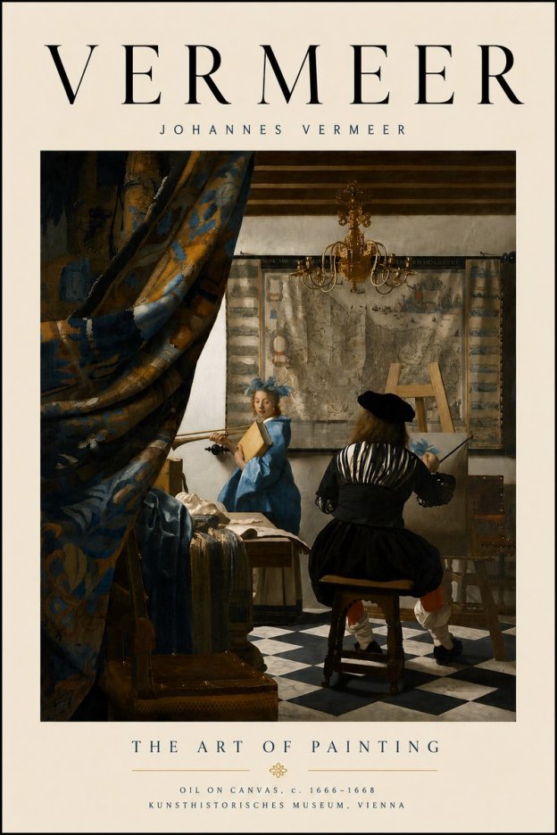 Vermeer The Art of Painting No6 - Juliste