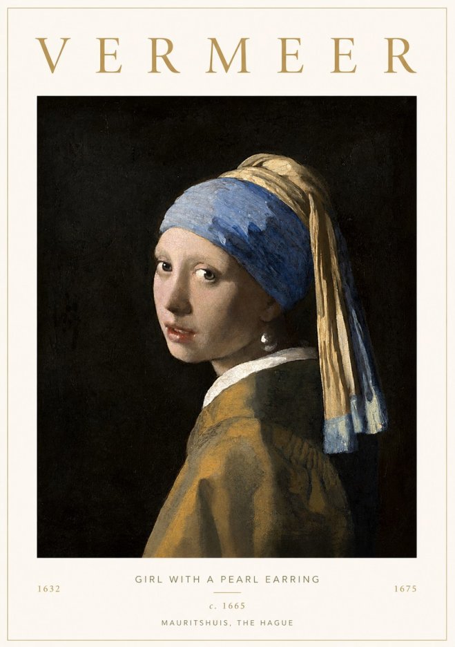 Vermeer Girl with a Pearl Earring II No2 - Juliste