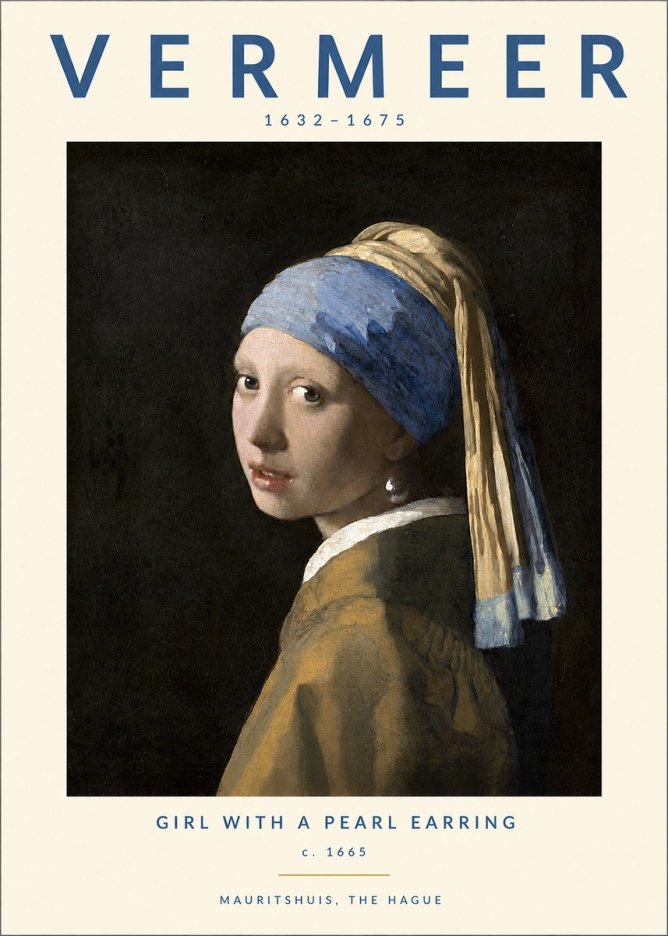 Vermeer Girl with a Pearl Earring II No3 - Juliste