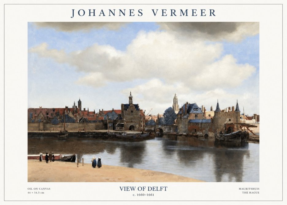 Vermeer View of Delft No1 - Juliste