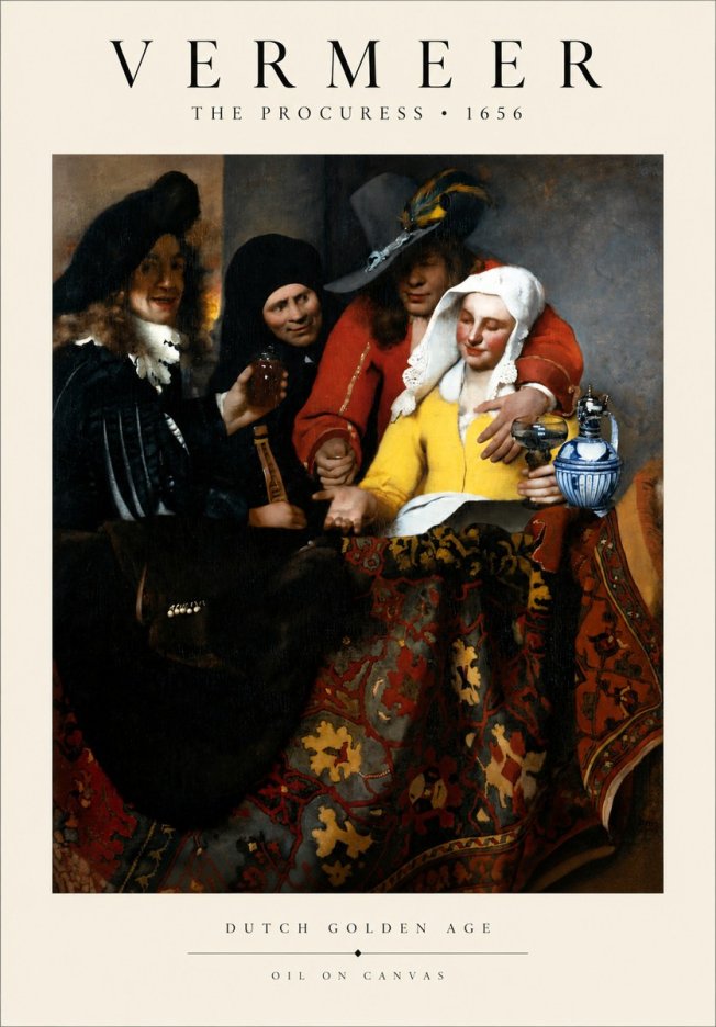 Vermeer The Procuress No3 - Juliste