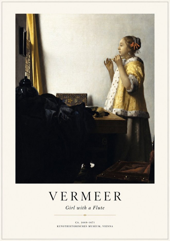 Vermeer Girl with a Flute No1 - Juliste