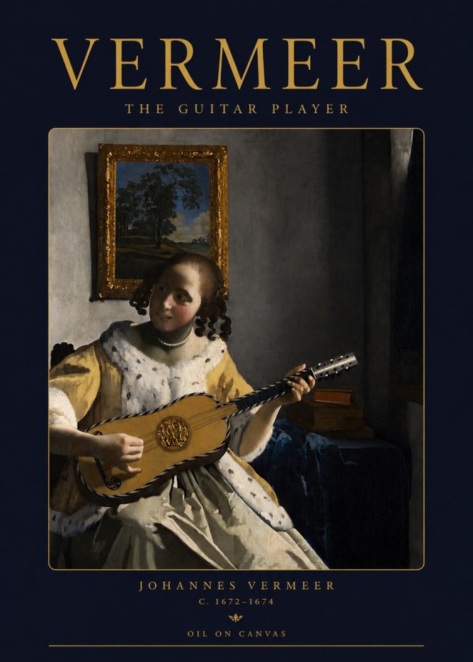 Vermeer The Guitar Player No3 - Juliste