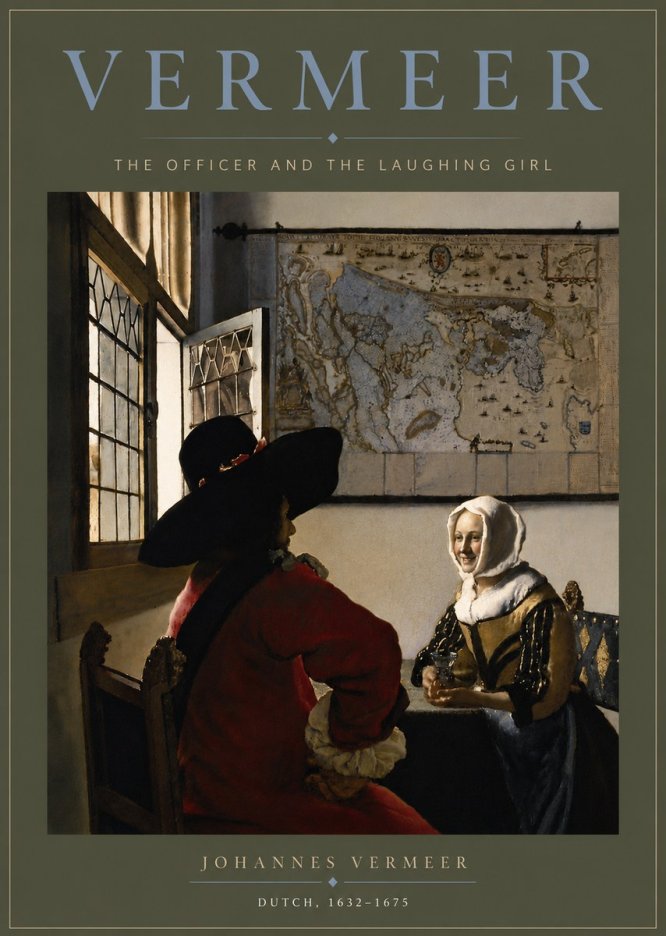 Vermeer The Officer and the Laughing Girl No6 - Juliste