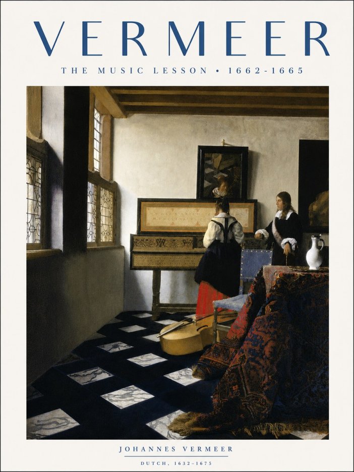 Vermeer The Music Lesson No2 - Juliste