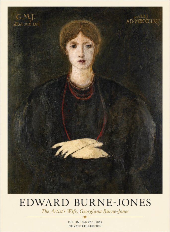 Edward Burne-Jones The Artist's Wife, Georgiana Burne-jones No1 - Juliste