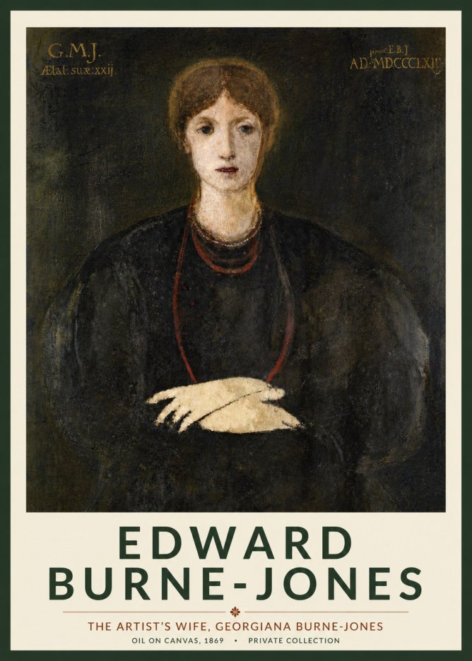 Edward Burne-Jones The Artist's Wife, Georgiana Burne-jones No4 - Juliste