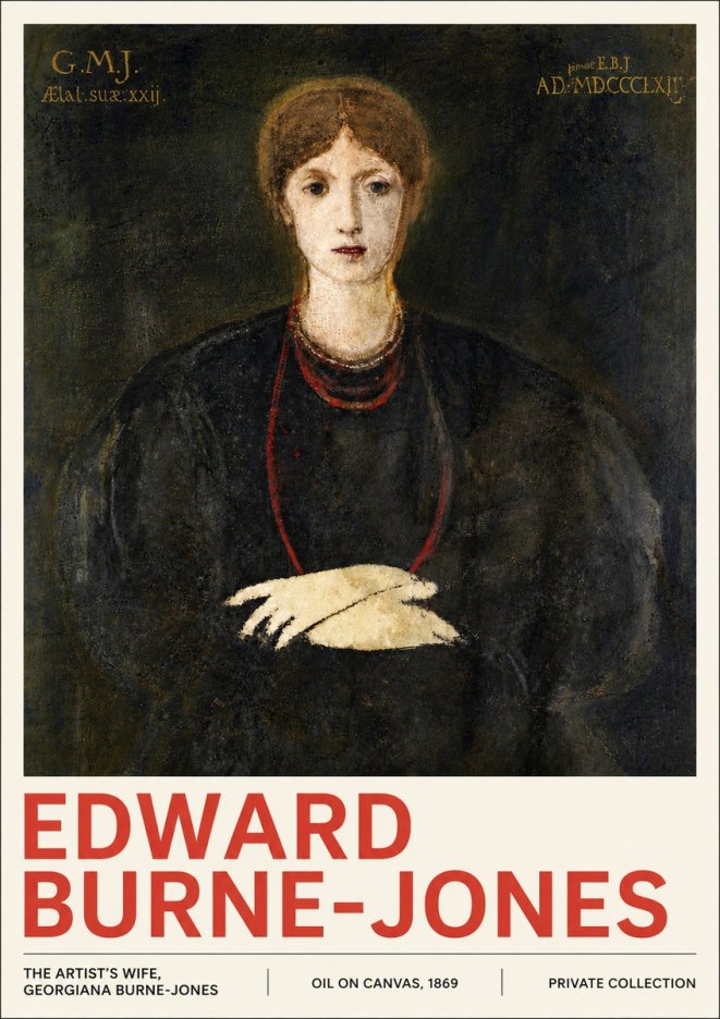 Edward Burne-Jones The Artist's Wife, Georgiana Burne-jones No6 - Juliste