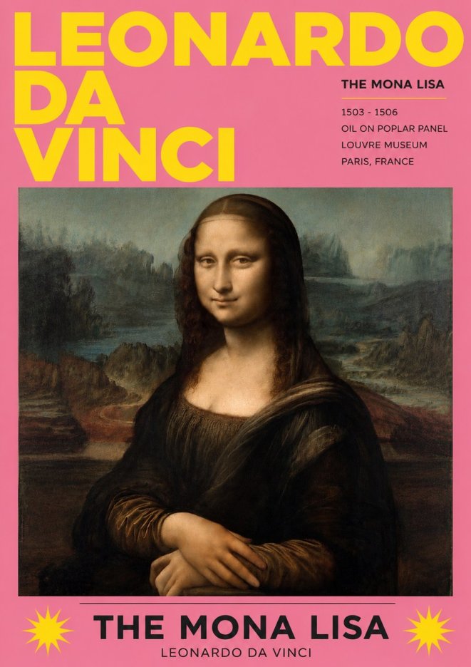 Leonardo da Vinci The Mona Lisa No3 - Juliste
