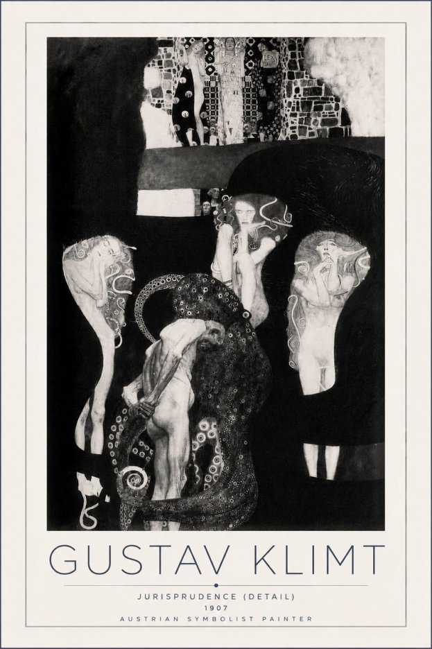 Klimt Jurisprudence (Detail) No3 - Juliste