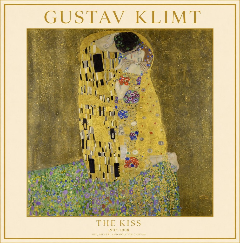 Klimt The Kiss No1 - Juliste