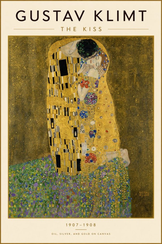 Klimt The Kiss No5 - Juliste