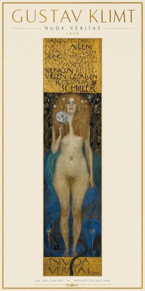 Klimt Nuda Veritas No5 - Juliste