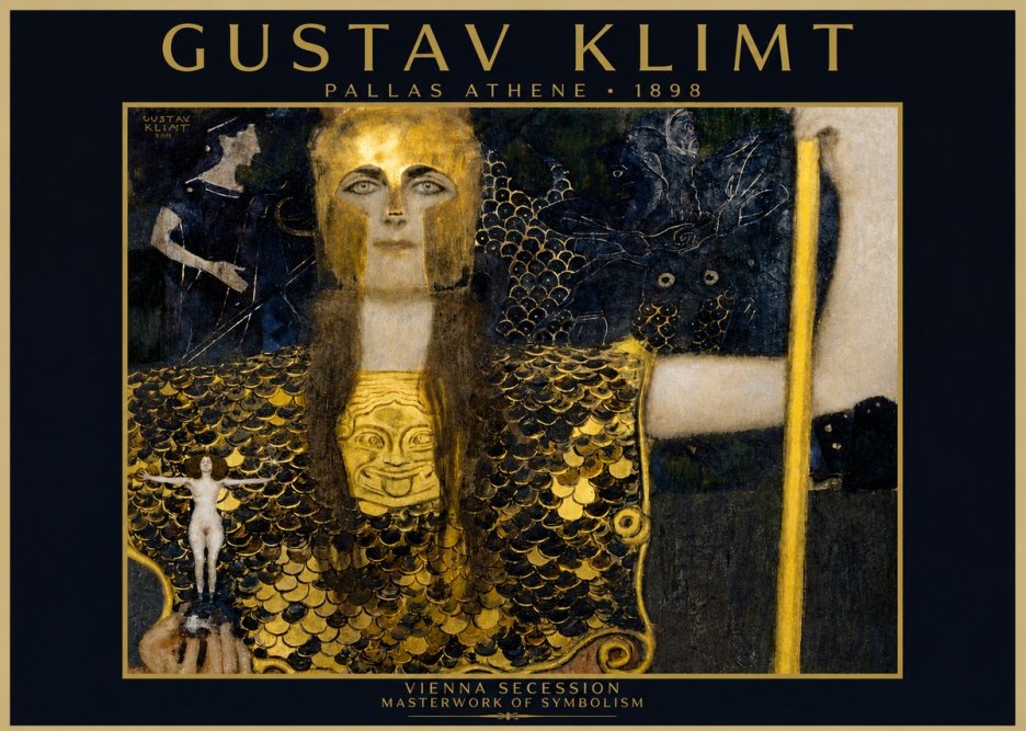 Klimt Pallas Athene No4 - Juliste